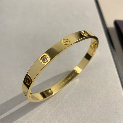 [Resenly Jewelry]LOVE BRACELET 6.1MM 4 DIAMONDS