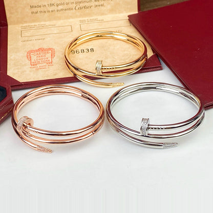 [Resenly Jewelry]JUSTE BRACELET 3.5MM DOUBLE ROW DIAMOND