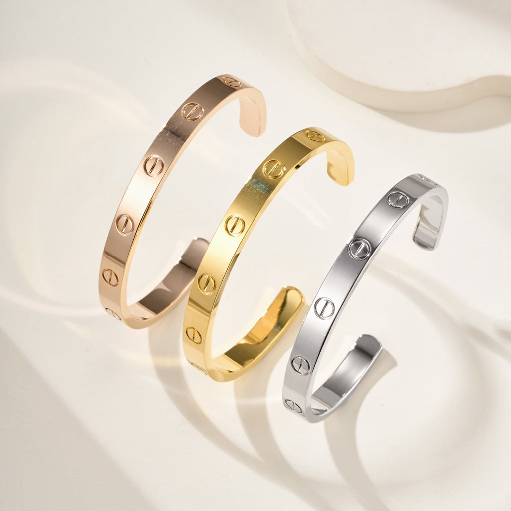 [Resenly Jewelry]LOVE BRACELET 6.1MM OPEN CUFF
