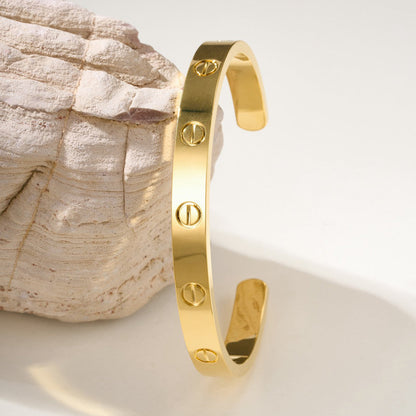 [Resenly Jewelry]LOVE BRACELET 6.1MM OPEN CUFF