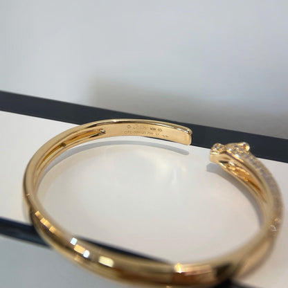 [Resenly Jewelry]PANTHERE HALF DIAMOND OPEN BRACELET