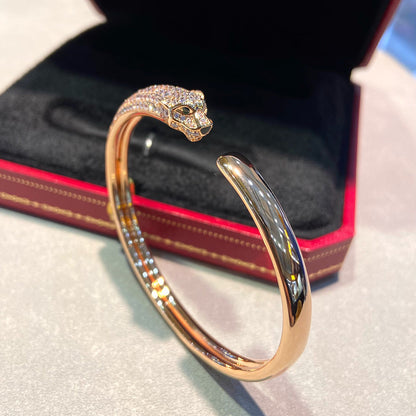 [Resenly Jewelry]PANTHERE HALF DIAMOND OPEN BRACELET