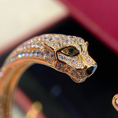 [Resenly Jewelry]PANTHERE HALF DIAMOND OPEN BRACELET