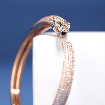 [Resenly Jewelry]PANTHERE FULL DIAMOND OPEN BRACELET