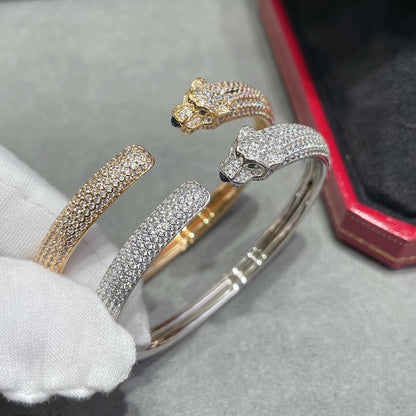 [Resenly Jewelry]PANTHERE FULL DIAMOND OPEN BRACELET