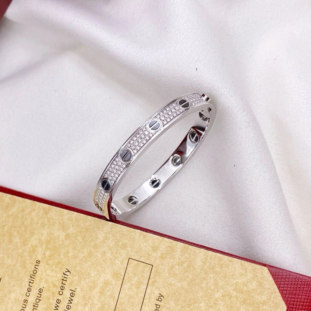 [Resenly Jewelry]LOVE BRACELET 6.1MM DIAMOND-PAVED CERAMIC