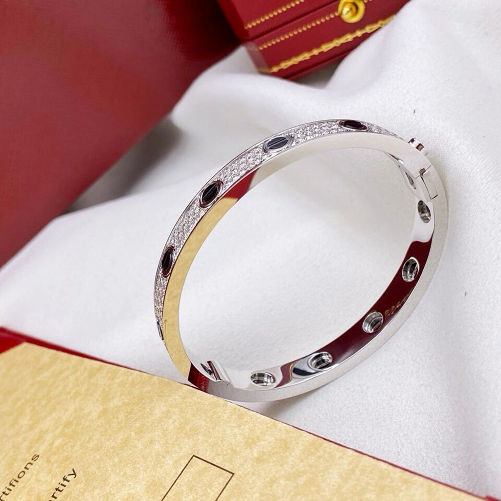 [Resenly Jewelry]LOVE BRACELET 6.1MM DIAMOND-PAVED CERAMIC