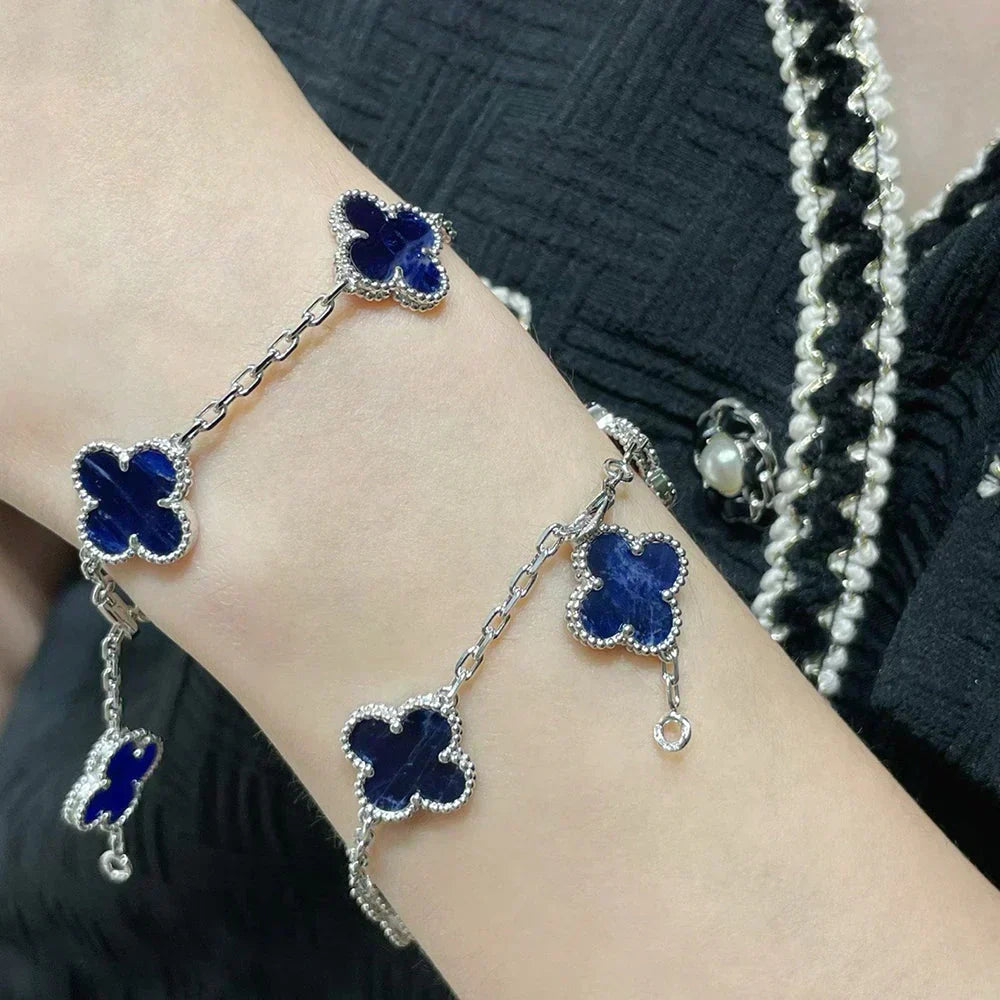 [Resenly Jewelry]CLOVER 5 MOTIF PIETERSITE BRACELET COLLECTION
