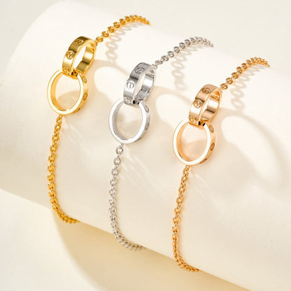 [Resenly Jewelry]LOVE BRACELET DOUBLE RING