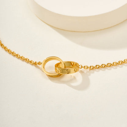 [Resenly Jewelry]LOVE BRACELET DOUBLE RING