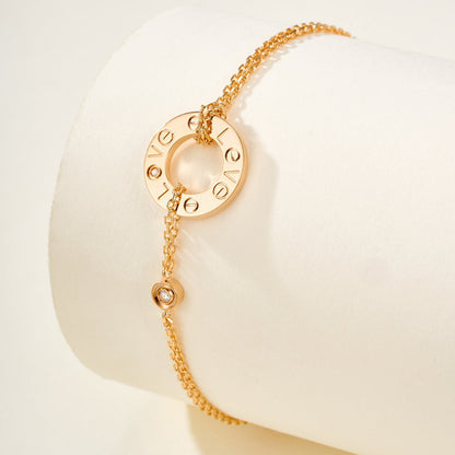 [Resenly Jewelry] ラブブレスレット ダイヤモンド2石