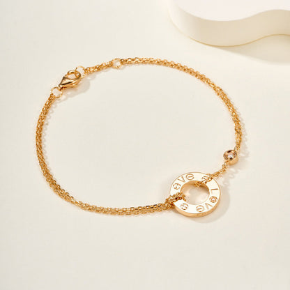 [Resenly Jewelry] ラブブレスレット ダイヤモンド2石