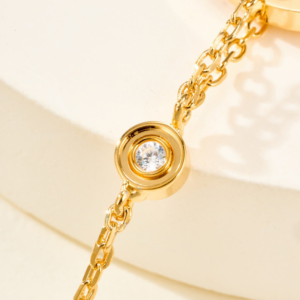 [Resenly Jewelry] ラブブレスレット ダイヤモンド2石