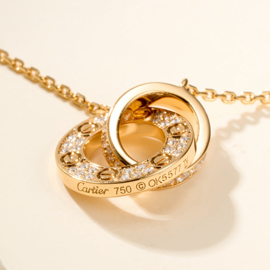 [Resenly Jewelry]LOVE DOUBLE RING FULL DIAMOND BRACELET