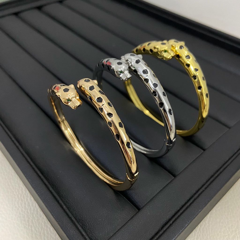 [Resenly Jewelry]PANTHERE DOUBLE HEADED OPEN BRACELET
