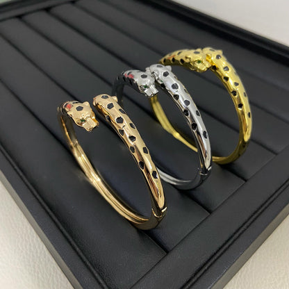 [Resenly Jewelry]PANTHERE DOUBLE HEADED OPEN BRACELET