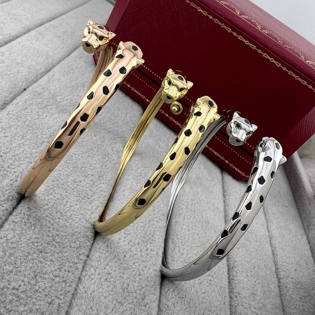 [Resenly Jewelry]PANTHERE DOUBLE HEADED OPEN BRACELET