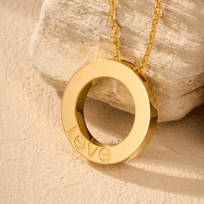[Resenly Jewelry]LOVE NECKLACE 16MM  FULL DIAMOND