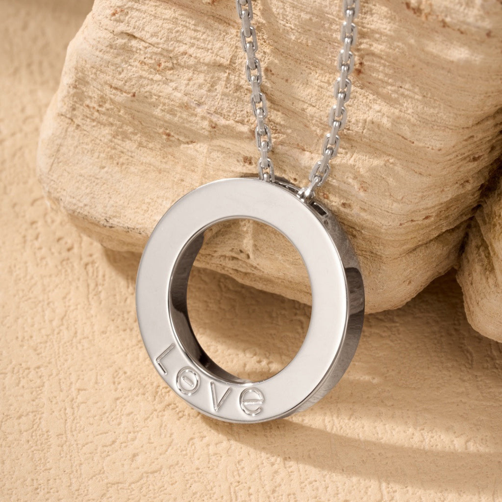 [Resenly Jewelry]LOVE NECKLACE 16MM  FULL DIAMOND