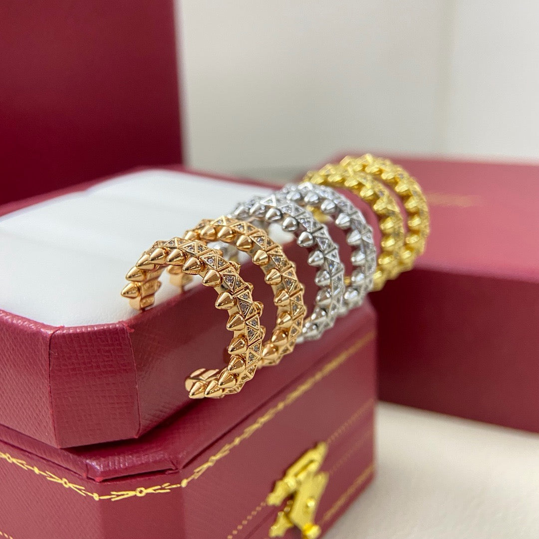 [Resenly Jewelry]CLASH 6.4MM FULL DIAMOND SMALL EARRINGS