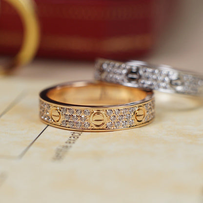 [Resenly Jewelry]LOVE RING 4.0MM DIAMOND PAVED