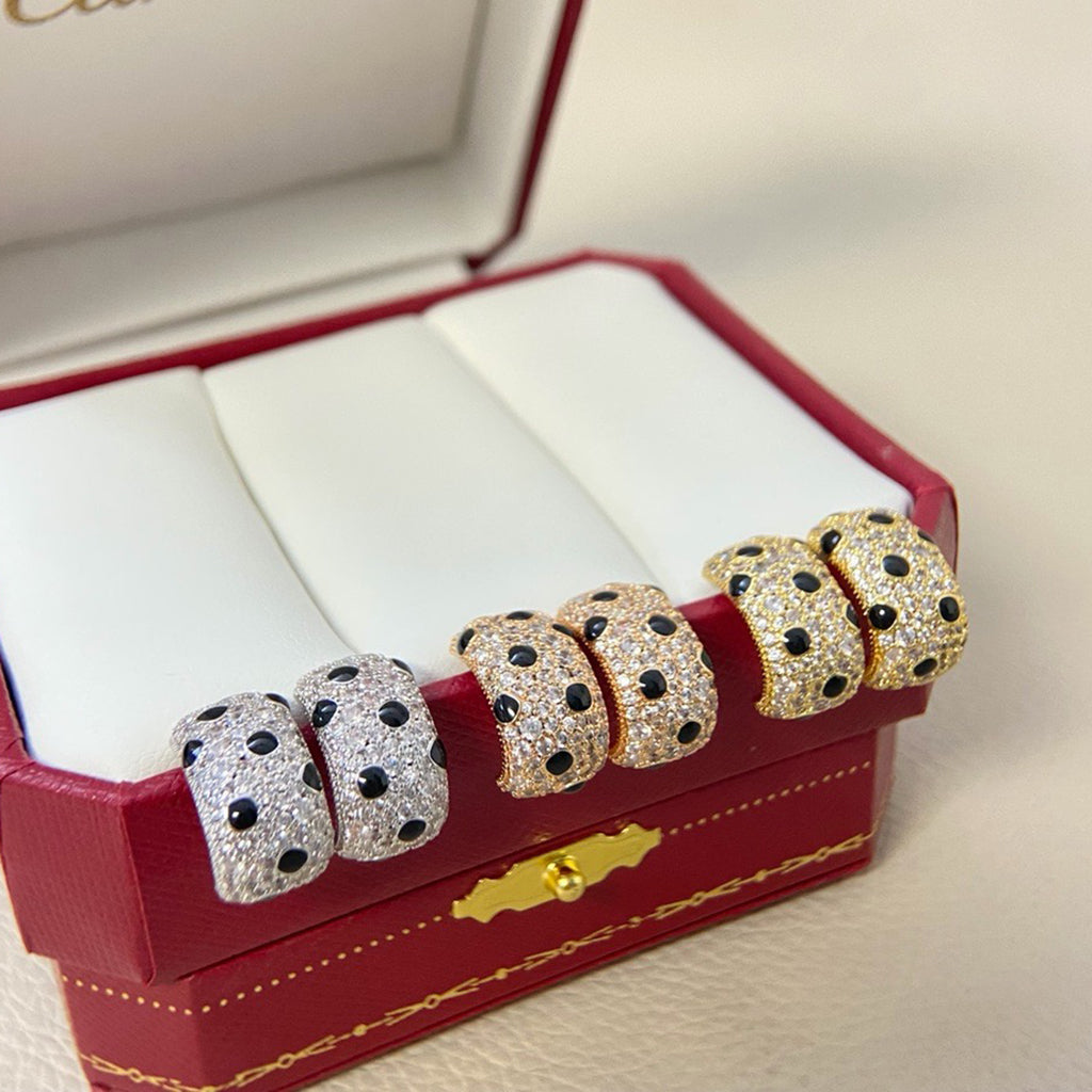 [Resenly Jewelry] パンテール ミニ フルダイヤモンド イヤリング