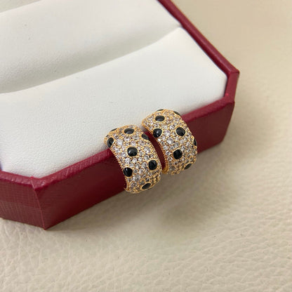 [Resenly Jewelry] パンテール ミニ フルダイヤモンド イヤリング
