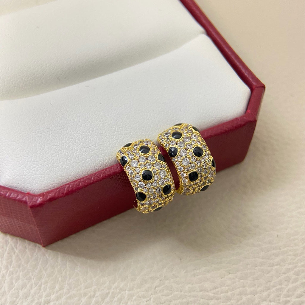 [Resenly Jewelry] パンテール ミニ フルダイヤモンド イヤリング