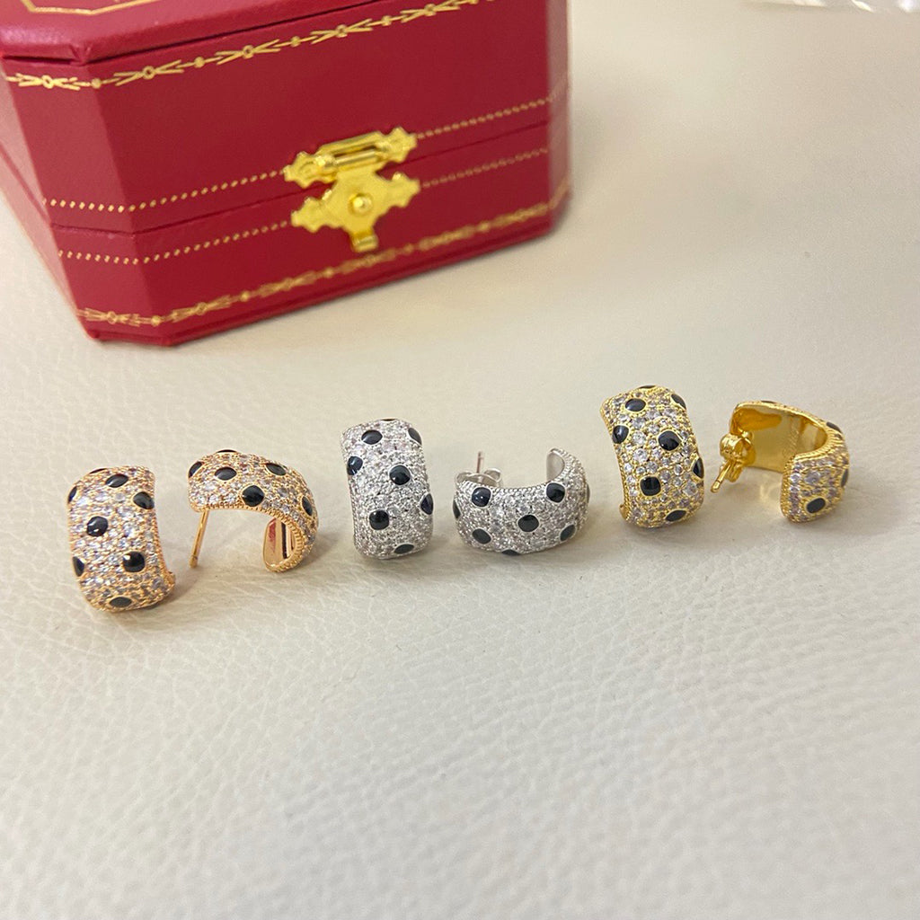 [Resenly Jewelry] パンテール ミニ フルダイヤモンド イヤリング