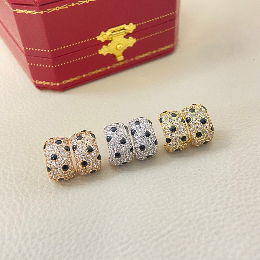 [Resenly Jewelry] パンテール ミニ フルダイヤモンド イヤリング