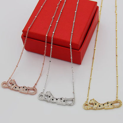 [Resenly Jewelry]PANTHERE PAVED DIAMOND NECKLACE