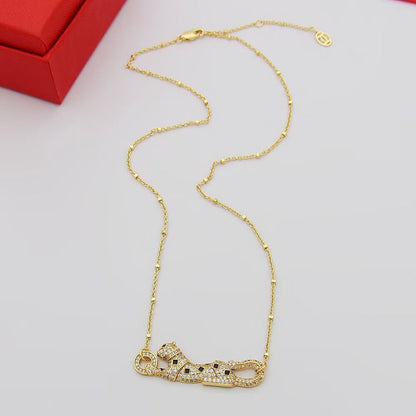 [Resenly Jewelry]PANTHERE PAVED DIAMOND NECKLACE