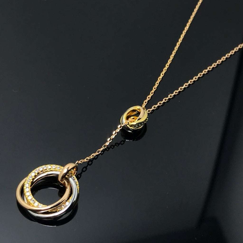 [Resenly Jewelry]TRINITY DIAMONDS NECKLACE
