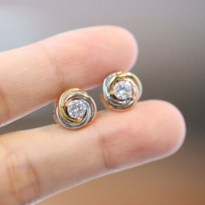 [Resenly Jewelry] トリニティ スタッド ダイヤモンドピアス