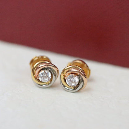 [Resenly Jewelry] トリニティ スタッド ダイヤモンドピアス