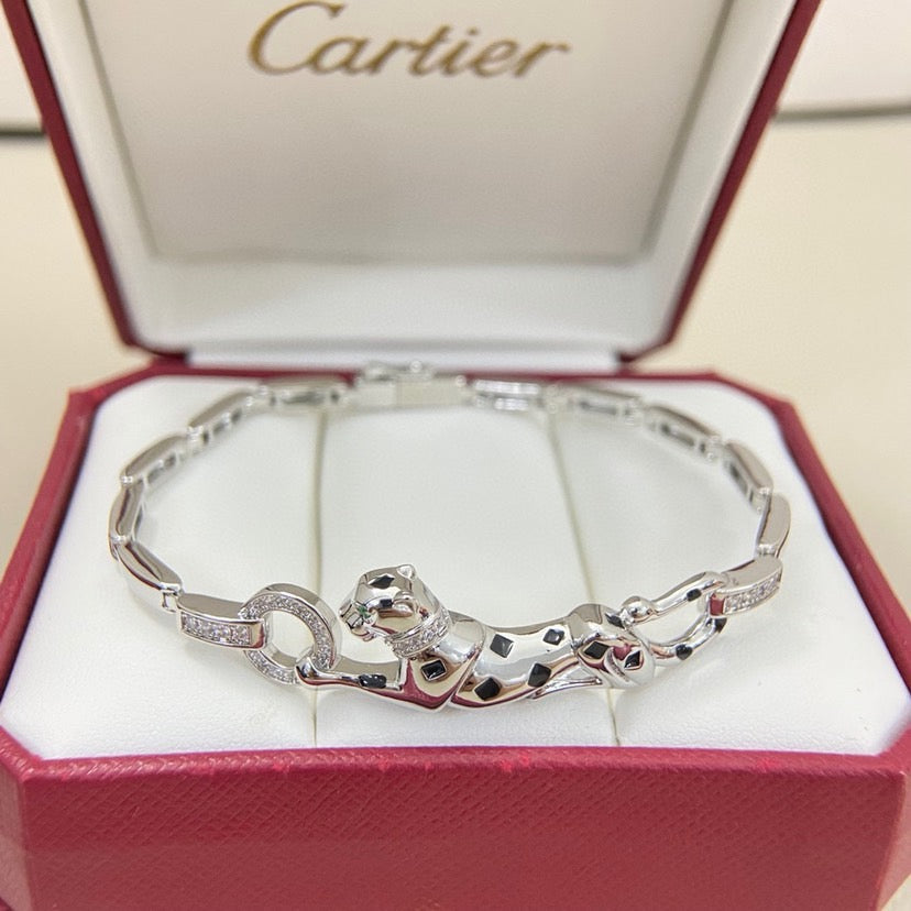 [Resenly Jewelry]PANTHERE HALF DIAMOND ON CHAIN BRACELET