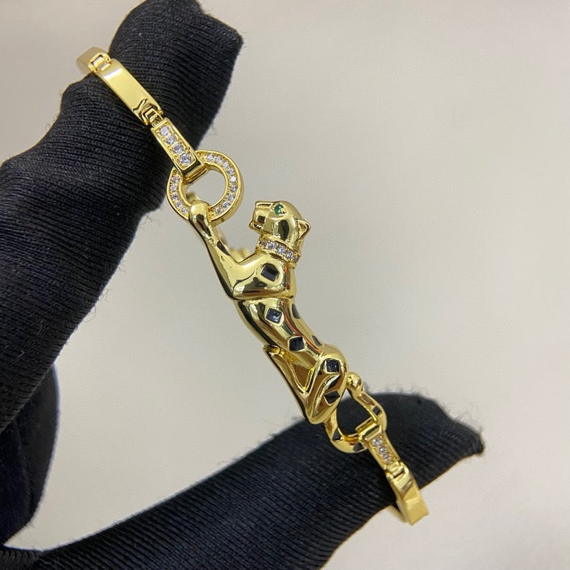 [Resenly Jewelry]PANTHERE HALF DIAMOND ON CHAIN BRACELET