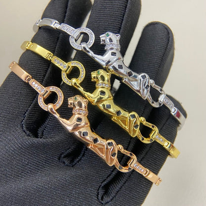 [Resenly Jewelry]PANTHERE HALF DIAMOND ON CHAIN BRACELET