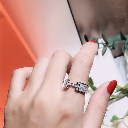 [Resenly Jewelry]Hリング フルダイヤモンド