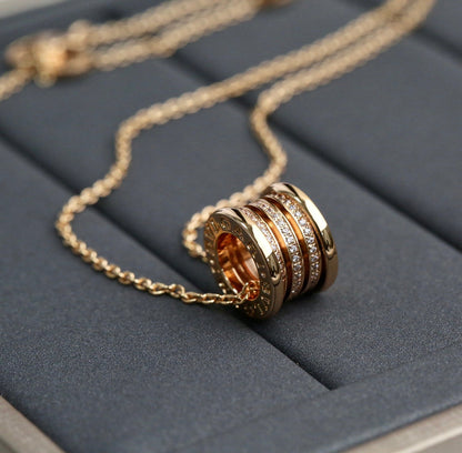 [Resenly Jewelry]ZERO 1 PINK GOLD DIAMOND NECKLACE
