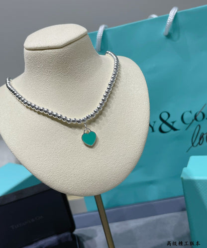 [Resenly Jewelry]RETURN TO TIF SILVER BEAD NECKLACE