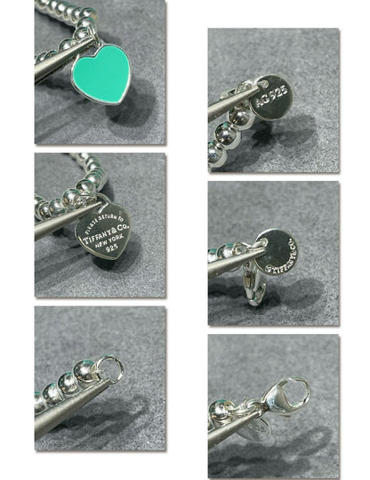 [Resenly Jewelry]RETURN TO TIF SILVER BEAD NECKLACE