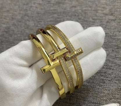 [Resenly Jewelry]T1 WIDE HINGED BANGLE BRACELET