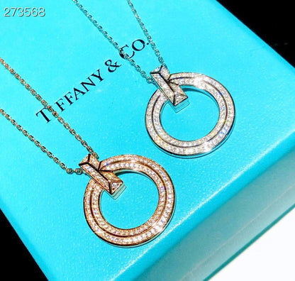 [Resenly Jewelry]T1 CIRCLE DIAMOND PAVED MEDIUM NECKLACE