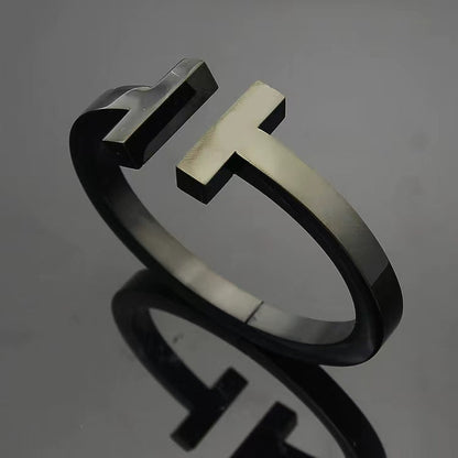 [Resenly Jewelry]T SQUARE OPEN BRACELET