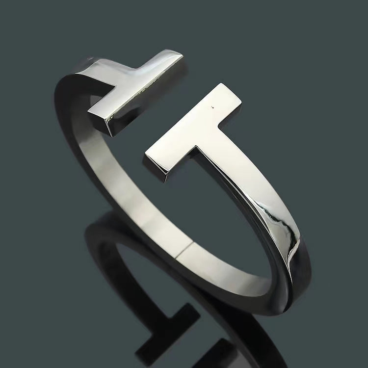 [Resenly Jewelry]T SQUARE OPEN BRACELET