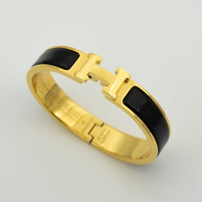 [Resenly Jewelry]H BLACK BRACELET