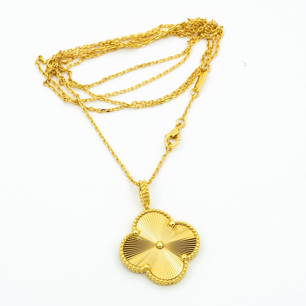 [Resenly Jewelry]CLOVER 25MM PEDANT NECKLACE GOLD