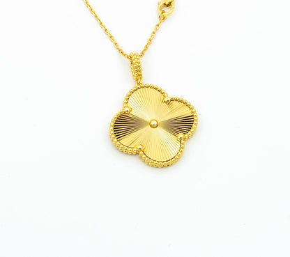 [Resenly Jewelry]CLOVER 25MM PEDANT NECKLACE GOLD