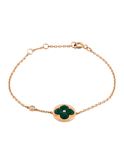 [Resenly Jewelry]サン マラカイト 1ダイヤモンド ピンクゴールド ブレスレット